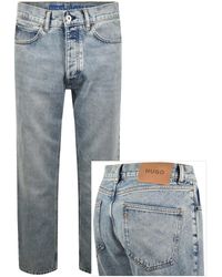 HUGO - Jonah Light Wash Straight Fit Jeans - Lyst