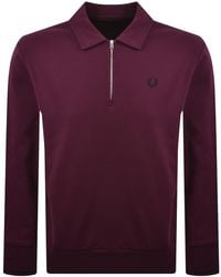 Fred Perry - Collared Sweatshirt - Lyst
