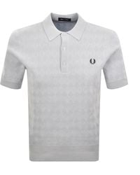 Fred Perry - Pointelle Knit Polo T Shirt - Lyst