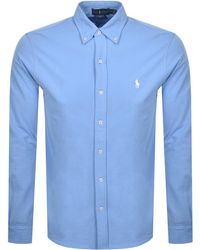ralph lauren featherweight mesh shirt white