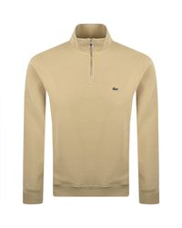 Lacoste - Quarter Zip Knit Sweatshirt - Lyst