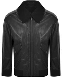 BOSS - Boss Jopeak Leather Aviator Jacket - Lyst