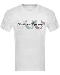 True Religion Arch Logo T Shirt - White