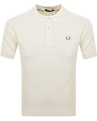 Fred Perry - Rib Panel Polo T Shirt - Lyst