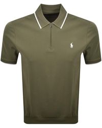 Ralph Lauren - Stretch Mesh Zip Polo - Lyst