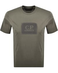 C.P. Company - Cp Company Logo T Shirt Fallen Rock - Lyst