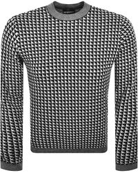 Armani - Emporio Patterned Wool Jumper - Lyst