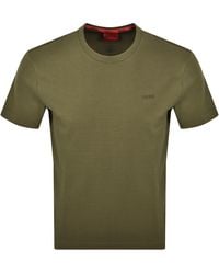 HUGO - Austin Waffle T Shirt - Lyst