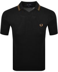 Fred Perry - Pointelle Knit Polo T Shirt - Lyst