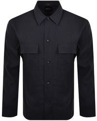 BOSS BUSINESS - Boss Cai Linen Blend Shirt Dark - Lyst