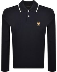 Belstaff - Long Sleeve Polo T Shirt - Lyst