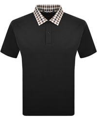 Aquascutum - Club Check Collar Polo T Shirt - Lyst