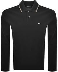 Armani - Emporio Long Sleeved Polo T Shirt - Lyst