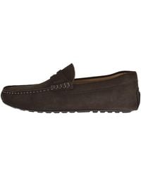 BOSS BUSINESS - Boss Noel Moccasin Shoes Dark - Lyst