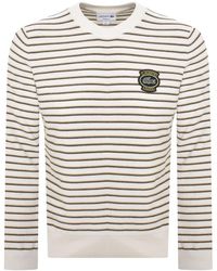 Lacoste - Crew Neck Knit Jumper Off - Lyst