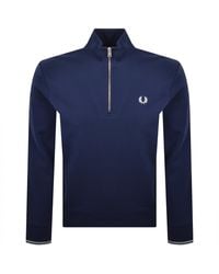 Fred Perry - Half Zip Sweatshirt French - Lyst
