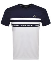 Lacoste - Crew Neck Panel T Shirt - Lyst