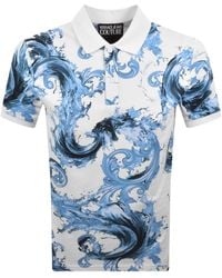 Versace Jeans Couture - Couture Print Polo T Shirt - Lyst