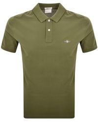 GANT - Regular Fit Shield Pique Polo T Shirt - Lyst