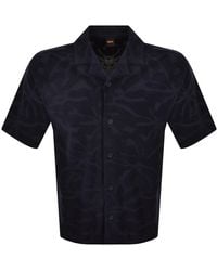 BOSS - Boss We Flower Towel Polo Shirt - Lyst
