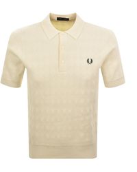 Fred Perry - Pointelle Knit Polo T Shirt - Lyst