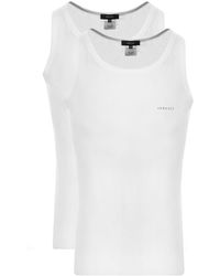Versace Two Pack Vests - White