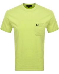 Fred Perry - Washed T Shirt Citron - Lyst
