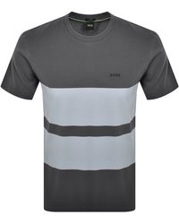 BOSS - Boss Stripe Zone Pique T Shirt Dark - Lyst