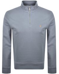 Farah - Farah Arnold Quarter Zip Sweatshirt - Lyst