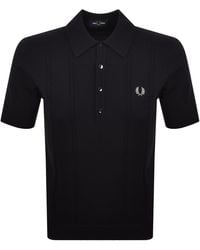 Fred Perry - Cable Knit Polo Shirt - Lyst