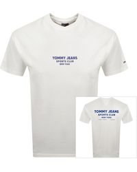 Tommy Hilfiger - Sports Club T Shirt Ecru - Lyst