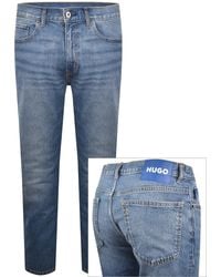 HUGO - Ash Light Wash Slim Fit Jeans - Lyst
