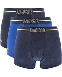 Lacoste - Underwear 3 Pack Boxer Trunks - Lyst