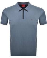 HUGO - Dalomino Polo T Shirt Open - Lyst