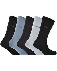 BOSS BUSINESS - Boss 5 Pack Logo Crew Socks - Lyst