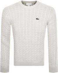 Lacoste - Cable Knit Jumper - Lyst