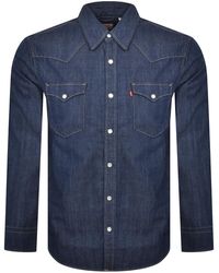 Levi's X Clot Padded Denim Western Shirt in Black for Men | Lyst UK