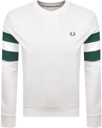 Fred Perry - Tipped Sleeve Sweatshirt - Lyst