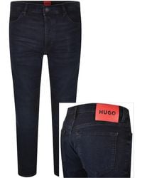 HUGO - 634 Tapered Fit Jeans Dark Wash - Lyst