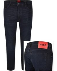 HUGO - 634 Tapered Fit Jeans Dark Wash - Lyst