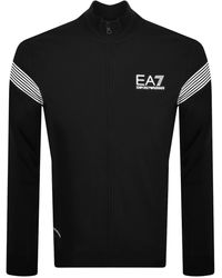 EA7 - Emporio Armani Full Zip Logo Sweatshirt - Lyst