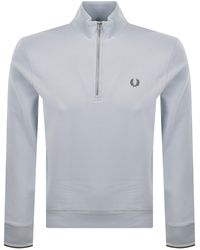 Fred Perry - Half Zip Sweatshirt Dusky - Lyst