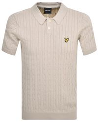Lyle & Scott - Cable Knitted Polo T Shirt - Lyst