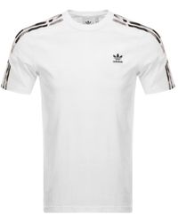 adidas Originals 3 Stripe T Shirt - White
