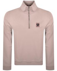 Belstaff - Quarter Zip Sweatshirt Dusk - Lyst