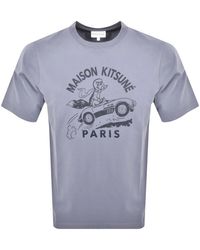 Maison Kitsuné - Racing Fox T Shirt - Lyst