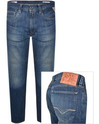 Replay - Neaal Slim Fit Mid Wash Jeans - Lyst
