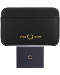 Fred Perry Leather Card Holder - Black