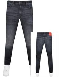 HUGO - 708 Slim Fit Jeans Charcoal - Lyst