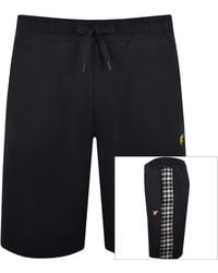 Lyle & Scott - Check Panelled Sweat Shorts - Lyst